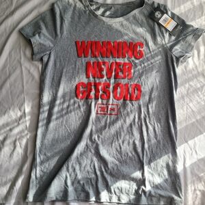 Under Armour grey & red "Winning Never Gets Old" tee Size S #fitness #gymwear